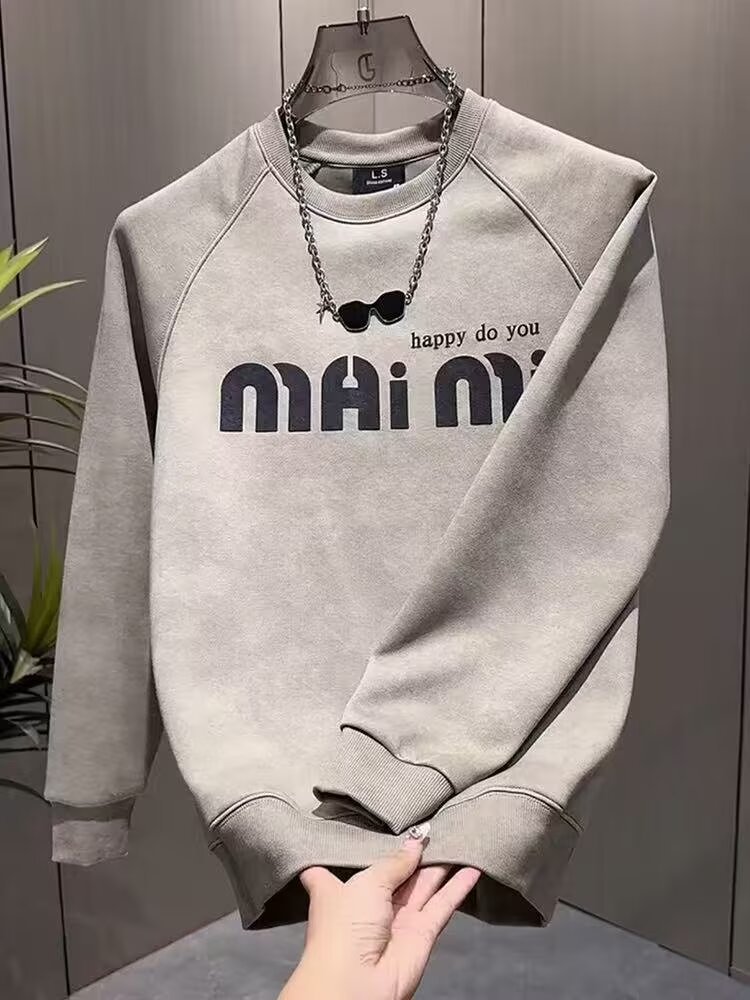 Sweat à capuche imprimé pour homme – Style coréen, coupe ample, col rond – Streetwear tendance automne-hiver (M-3XL)_voghion.com