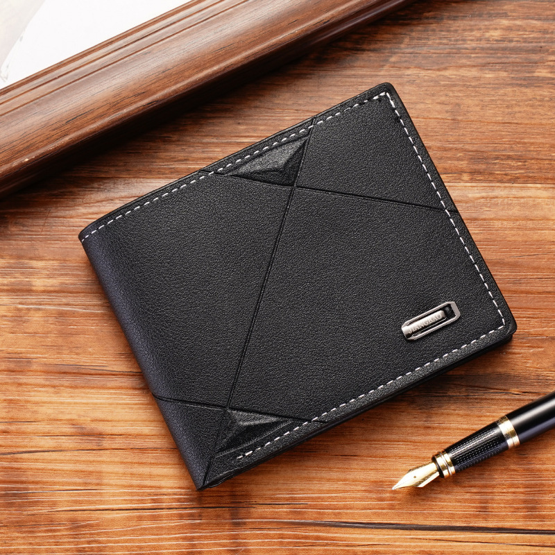 New Men's Wallet Men's Short Multi-Card Slot Fashion Casual Wallet Young Men Thin Section 70% off Horizontal Soft Wallet