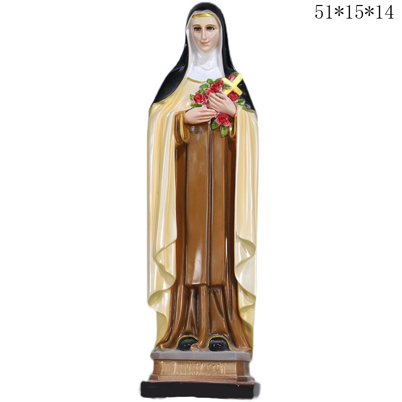 Transfronterizo 50cm pequeña estatua de la iglesia de la familia para decorar el personaje principal de la sala de estar