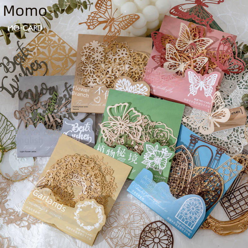 Mo Mo Material Paper Floating Flower Series Retro Histing Term DIY…