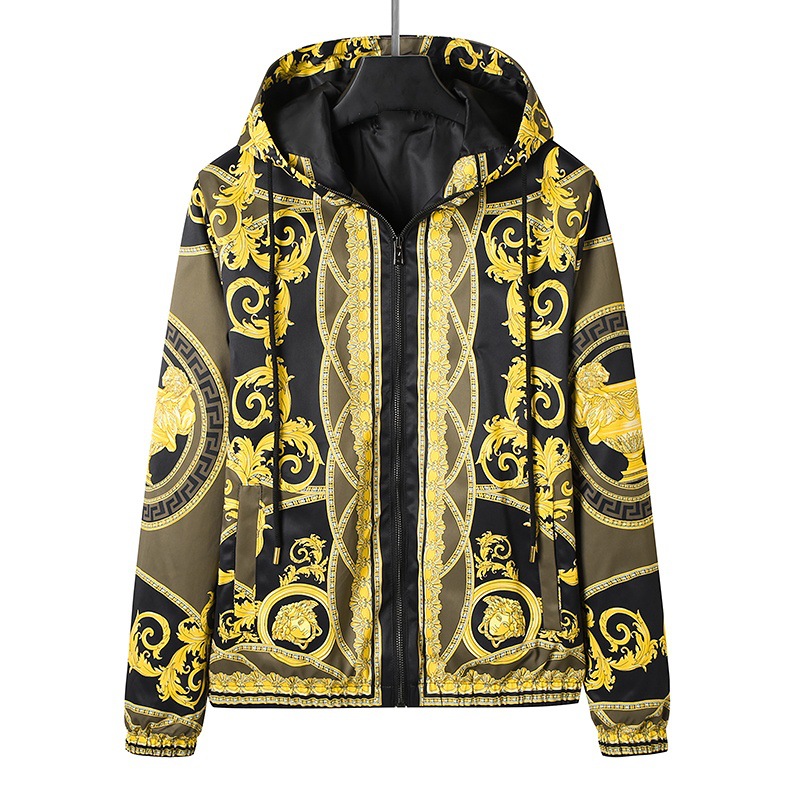 Jacket men's European and American trend spring and autumn hooded coat men's cardigan in stock cross-border long-term goods a generation of hair