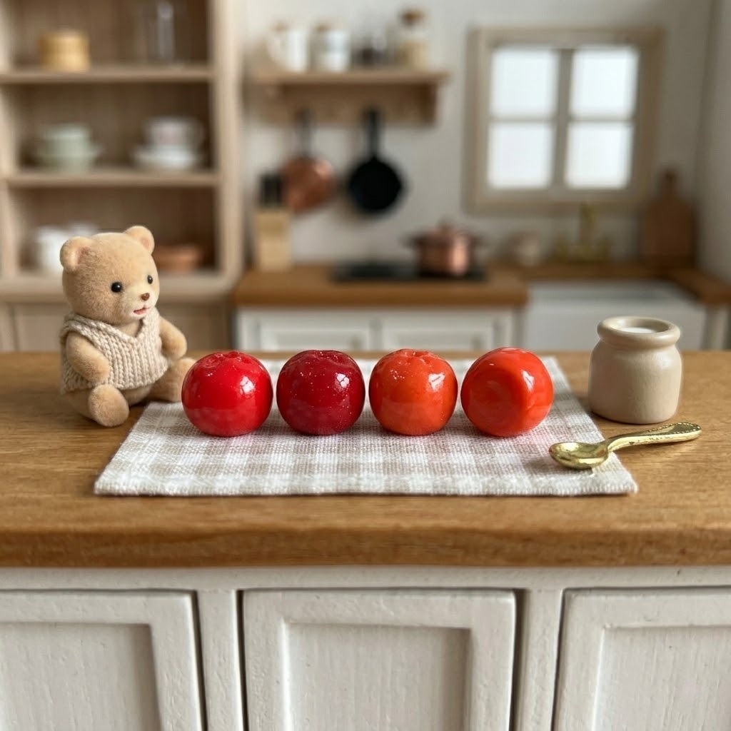 Miniature realistic hawthorn resin accessories, miniature fruit toys, dollhouse DIY scene decoration materials