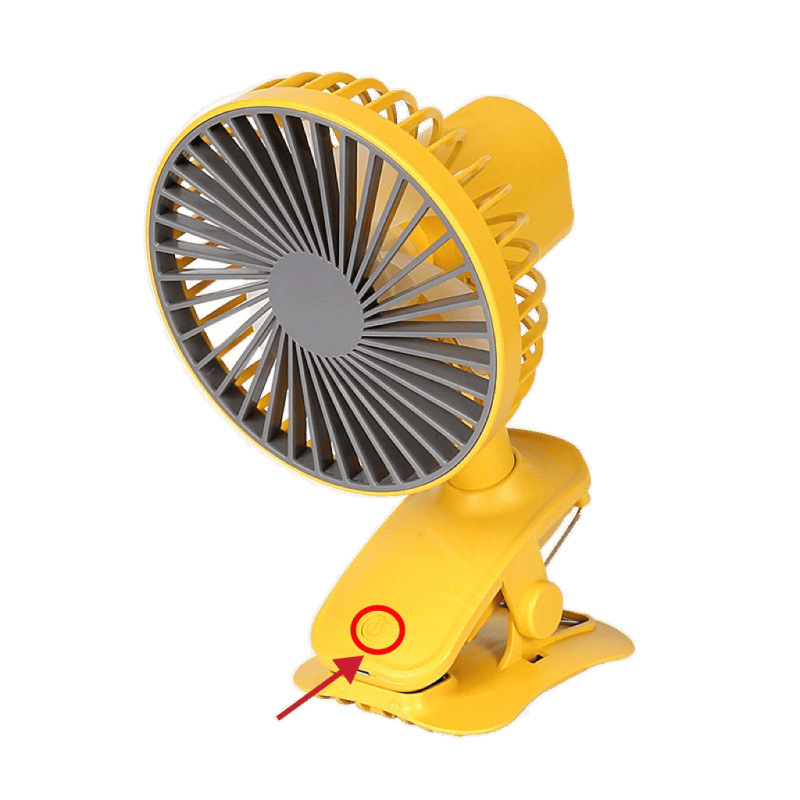 Ventilador de clip con cabeza de agitación automática de 3 velocidades de alto viento y fuerte viento para estudiantes de escritorio de oficina con una larga duración de la batería