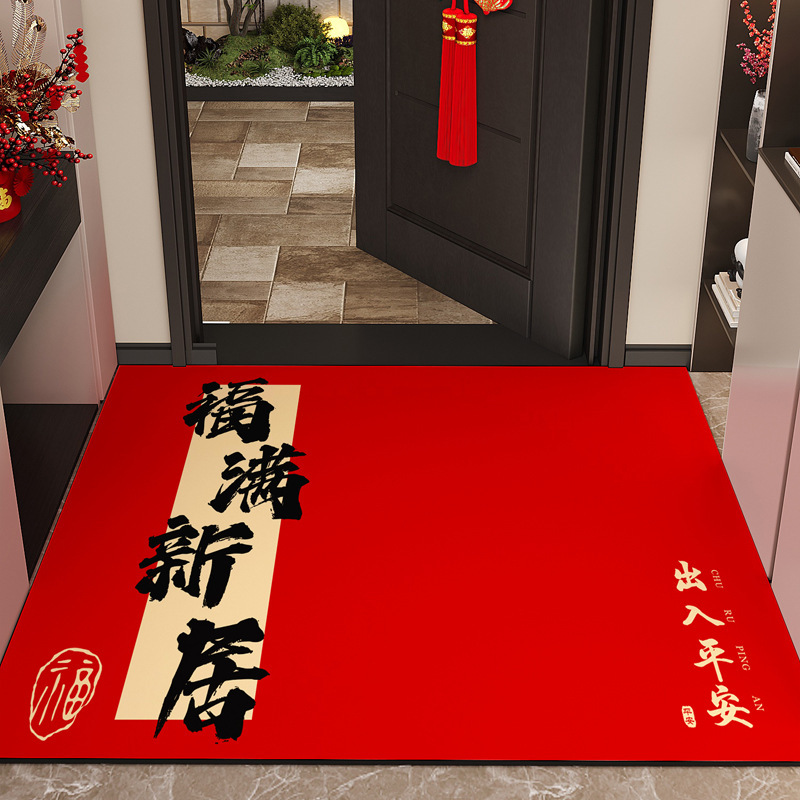 入户门地垫软硅藻泥地垫耐磨耐脏易打理防滑垫家用可裁剪中式脚垫|undefined