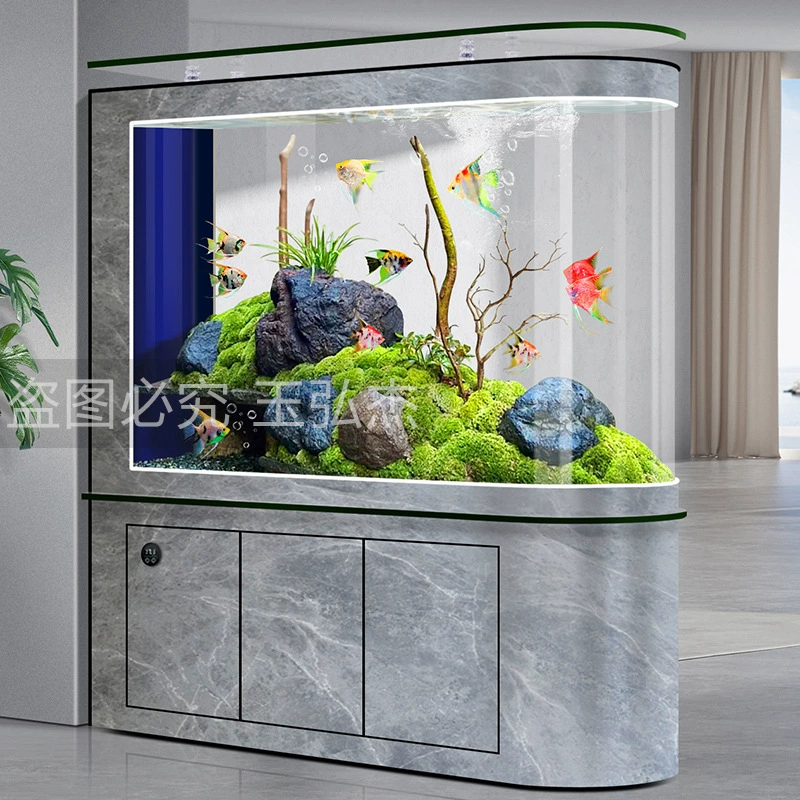 Пуля без воды нижний фильтр аквариум гостиная экран перегородка интегрированный экологический аквариум средний и большой интеллект