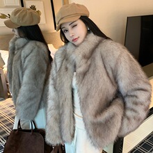 韩版皮草“位千金”冬季新款时髦芬兰进口狐狸毛皮草外套女