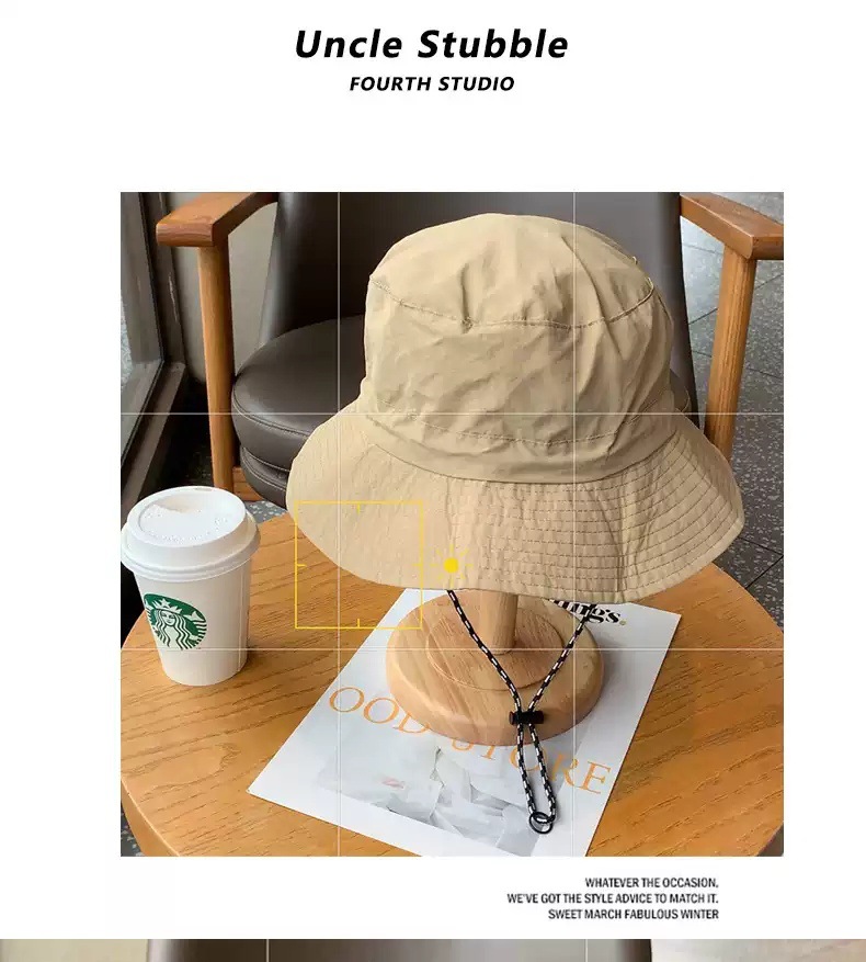 Summer Lightweight Quick-dry Waterproof Bucket Hat For Hiking_voghion.com