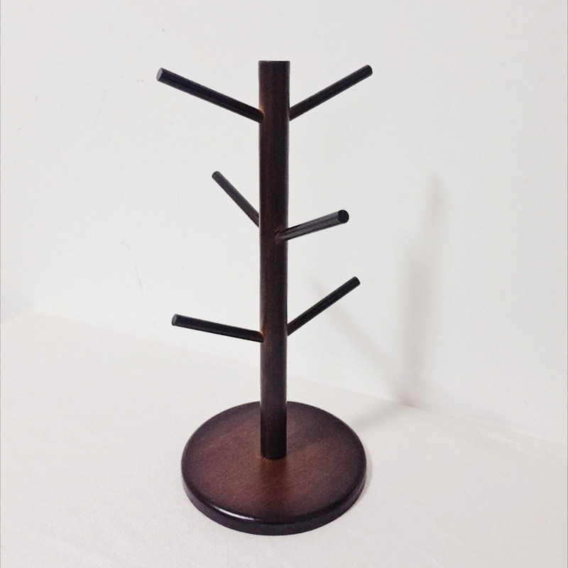 부티크 호두 색 둥근 머그잔 홀더