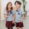 2021新款兒童夏季幼兒園園服班服夏裝學院風校服套裝小學生表演服