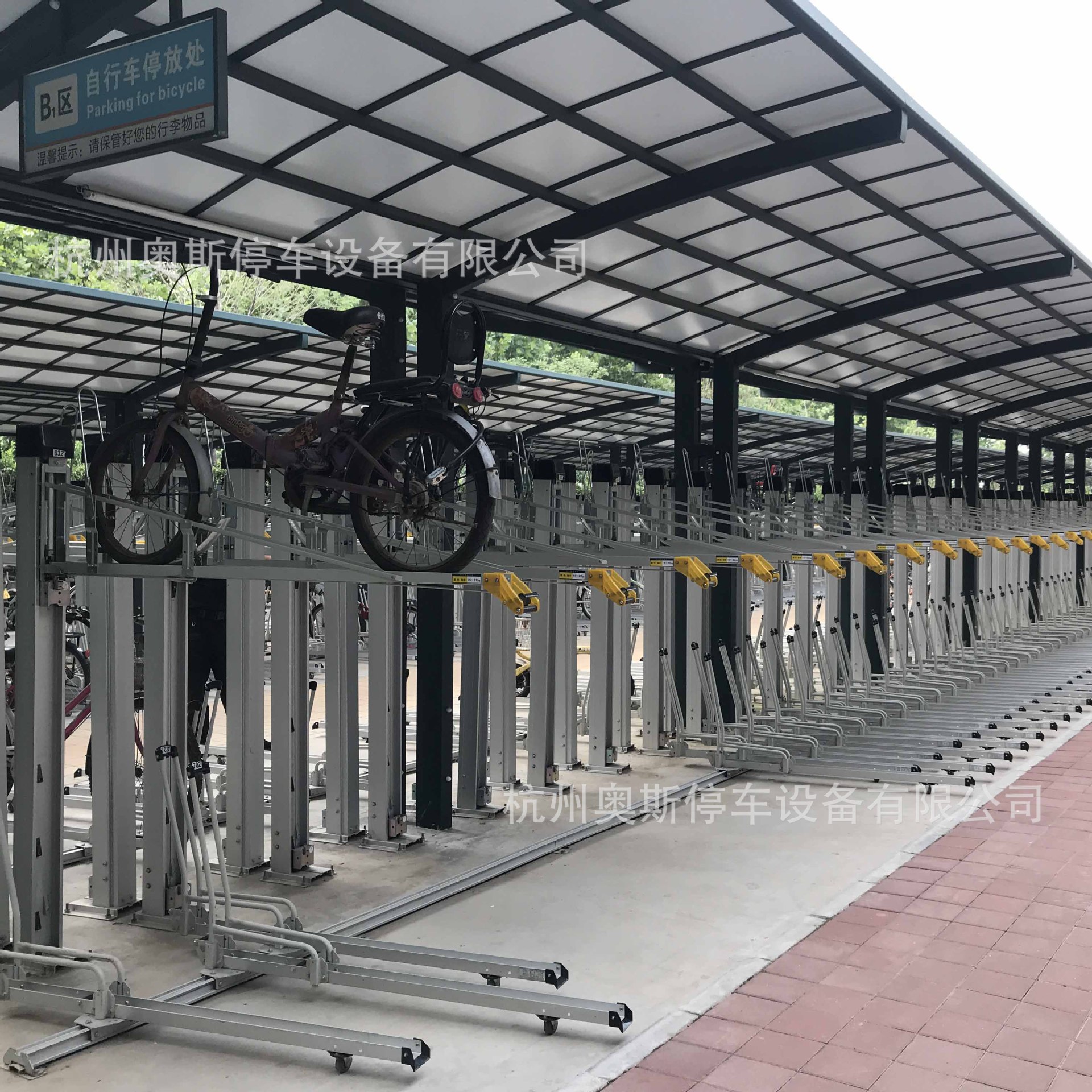 自行车停车棚  非标铝合金雨棚 日式雨棚