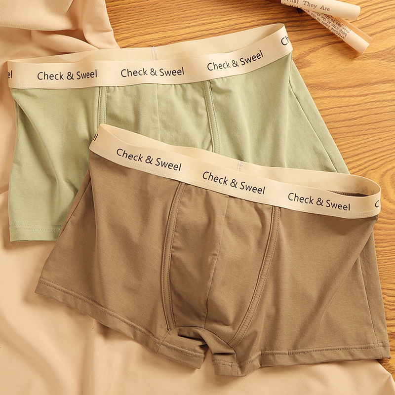 Underwear Men's Pure Cotton Boxer Pants Summer Thin Loose Breathable Teenager Simple Solid Color Men's Boxer Short Pants