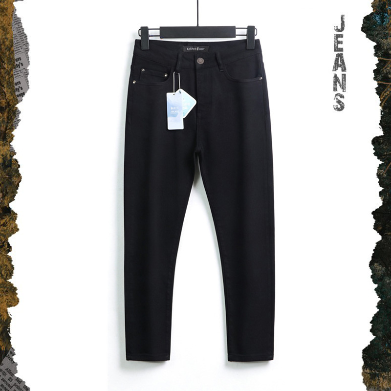 8803 # Plus-Size Men's Summer Lyocell Anti-Fade Thin Jeans, Loose Straight-Leg Stretch Pants
