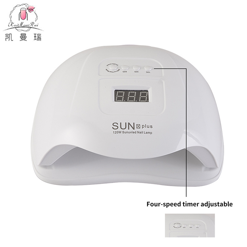 Sunxplus lámpara de uñas 120W de alta potencia de secado rápido máquina de fototerapia de uñas lámpara de fototerapia inteligente de cuatro bloques transfronteriza al por mayor