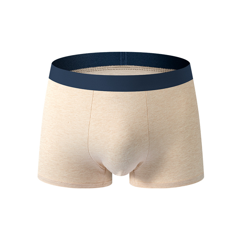 Pantalones de hombre de algodón de color puro, pantalones de cintura media transpirables, pantalones de hombre sin teñido al por mayor.