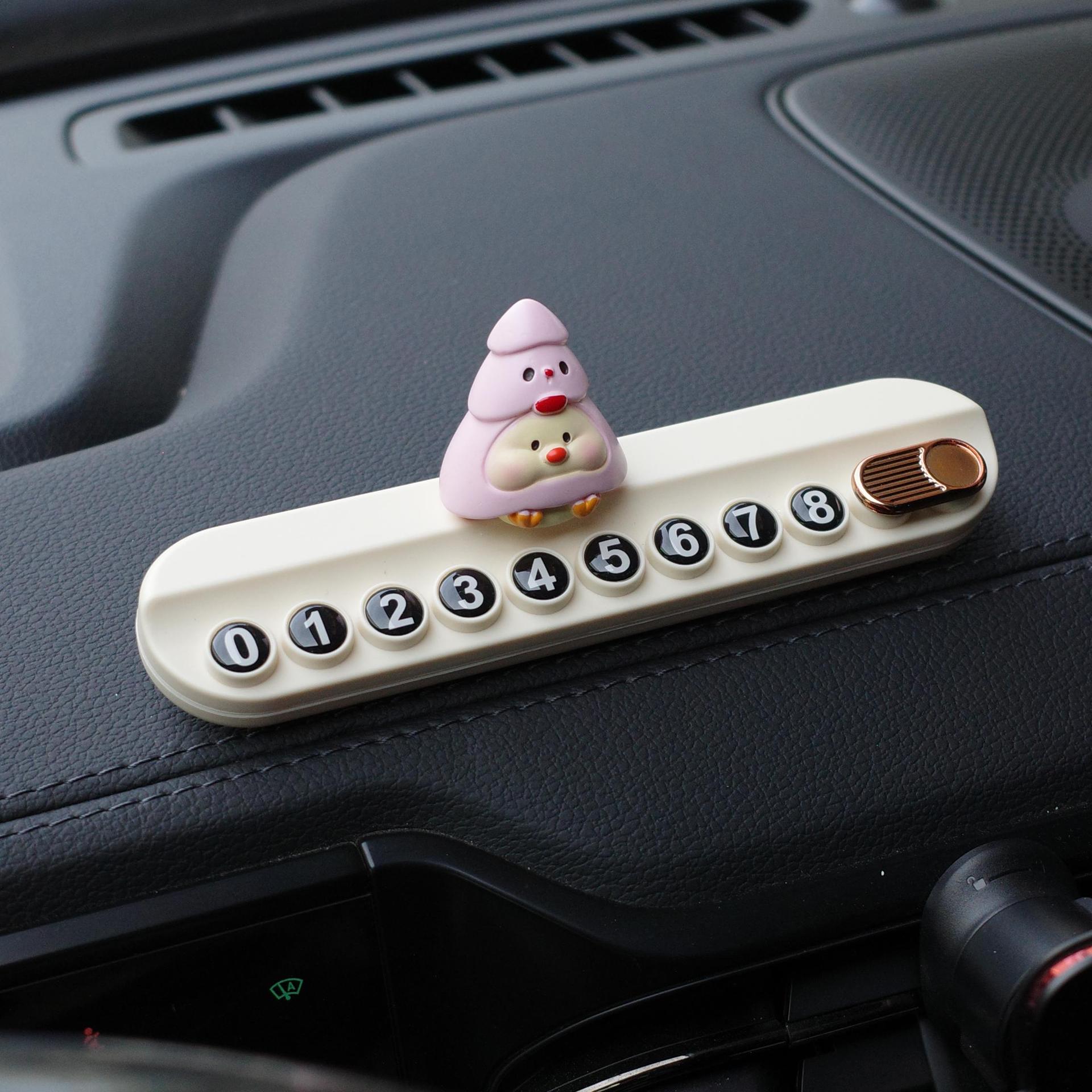Placa de estacionamiento temporal de automóviles adorable automóvil avanzado tarjeta telefónica móvil árbol de Navidad de Navidad