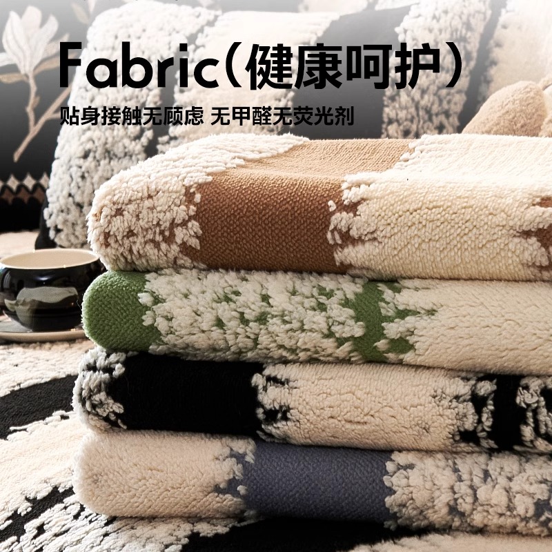 Sofá de peluche cubierta 2024 nuevo lujo ligero de alto nivel sensación toalla de sofá antideslizante todo incluido respaldo cubierta cojín de sofá