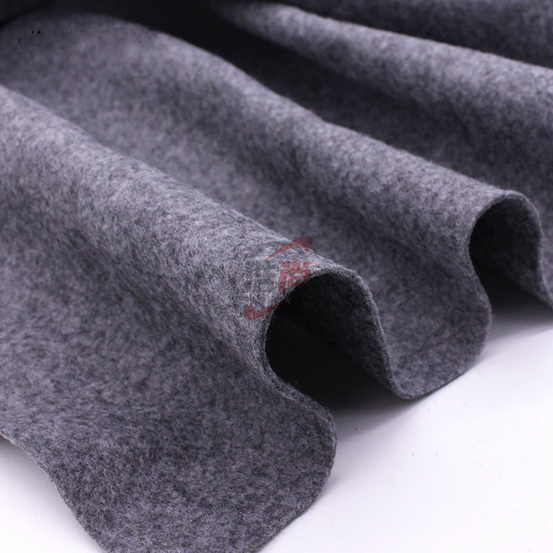 毛粘300g灰色柔软不织布深灰做帽子用戟绒聚酯纤维针刺无纺布
