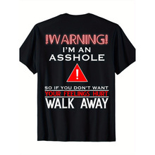 Y 74325 Humorous Text Printed Shirt ��Ĭ����ӡ����ŷ����