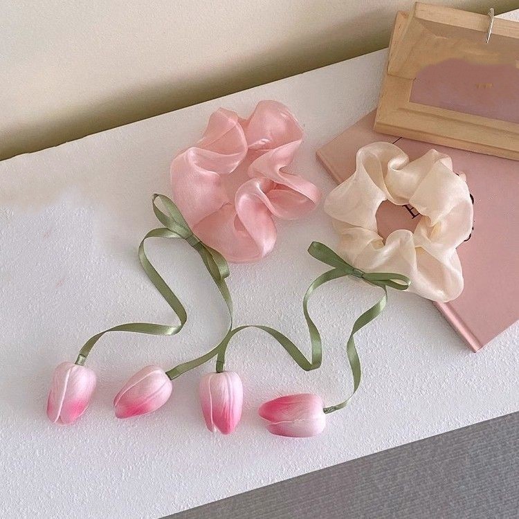 Casual, Daily Occasion Sweet Women's Flower Tulips Hair Tie