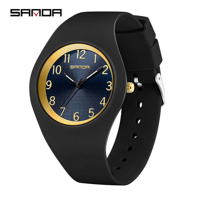 sanda sanda reloj electrónico de moda simple reloj electrónico estudiante correa de silicona impermeable mano unidireccional