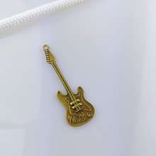 21*65mm古铜色合金饰品配件大号 吉他 乐器吊坠DIY创意乐器挂件