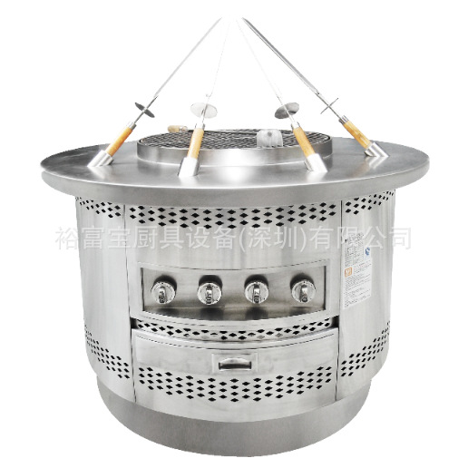 富利天然气圆形烧烤扒炉(安全掣)