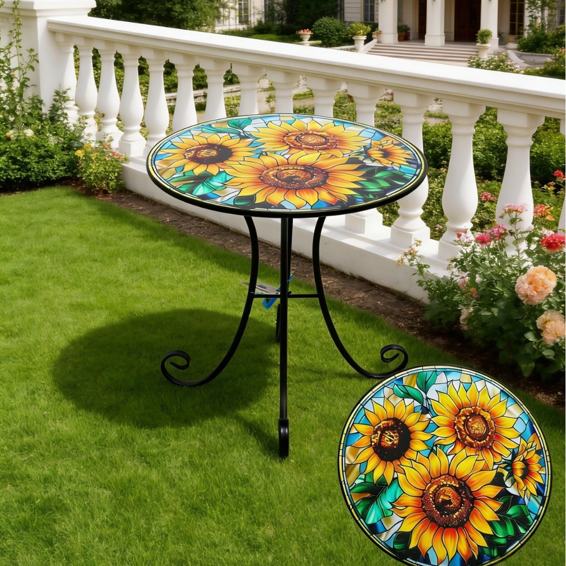 Cross-Border Multifunctional High Mountain Metal Decorative Hummingbird Indoor Side Table Outdoor Patio Balcony Garden Plant Stand