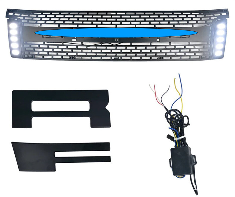 Suitable for 12-14 Ford FORD ranger net modification front face T6 pickup truck with light net grille