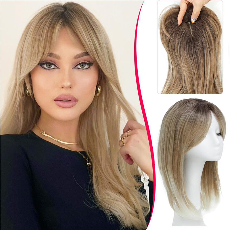 European and American Wig Gradient Color-Changing Eight-Character Bangs Long Curly Hair Synthetic Wig Women's Natural Breathable Chemical Fiber Hair Repair Block European and American Wig Gradient Color-Changing Eight-Character Bangs Long Curly Hair Synthetic Wig Women's Natural Breathable Chemical Fiber Hair Repair Block