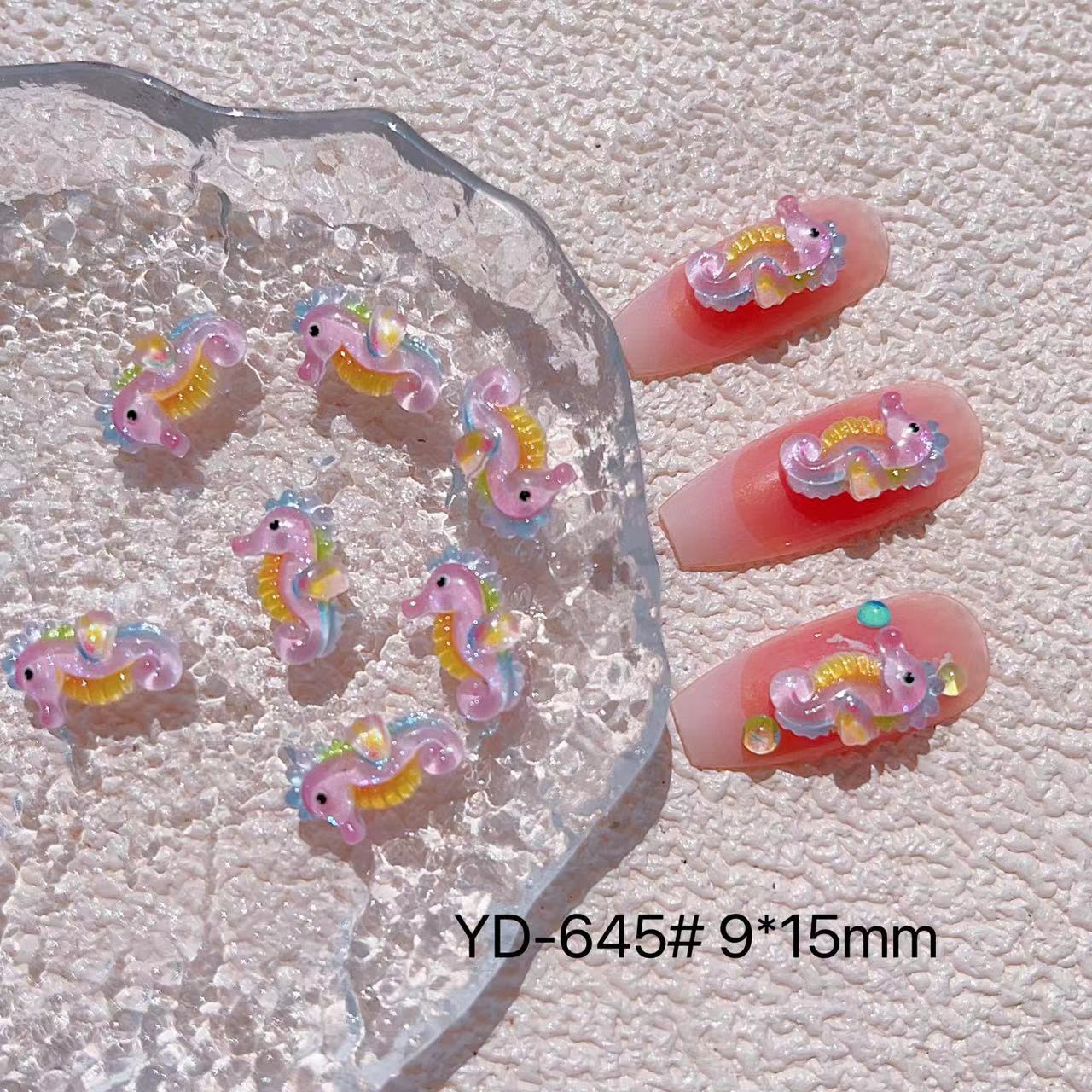 15g Weight Nail Decoration Accessories Nail Supplies 10 PCS/Package Quantity Resin Material Dolphin, Hippocampus, Shell Pattern Cute, Sweet Style Cute Sweet Dolphin Hippocampus Shell Resin Nail Decoration Accessories 10 PCS/Package 9