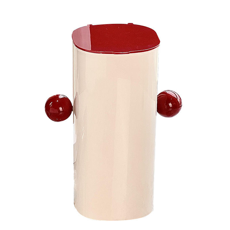 Caja de almacenamiento de cepillo de maquillaje elevación automática a prueba de polvo con cubierta barril de alto valor cosmético estante de almacenamiento de artículos