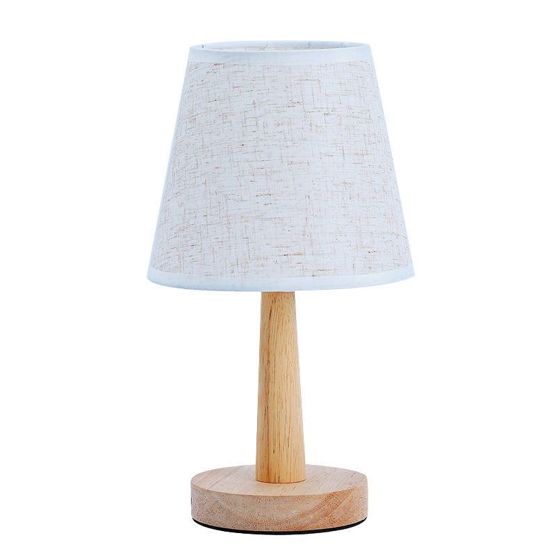 Lámpara de escritorio de madera nórdica decoración creativa dormitorio dormitorio lámpara de cabecera LED de control remoto lámpara de noche luces de sueño