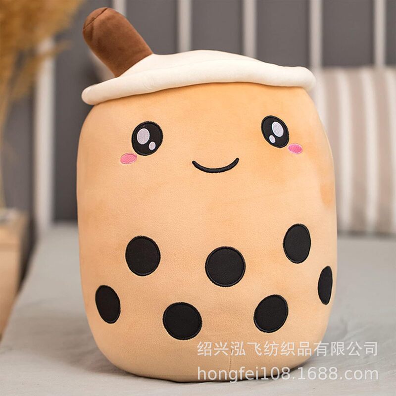 Cute Boba Stuffed Bubble Tea Food Milk Cup Stuffed Pillow Soft Kawaii Hug Stuffed Pillow