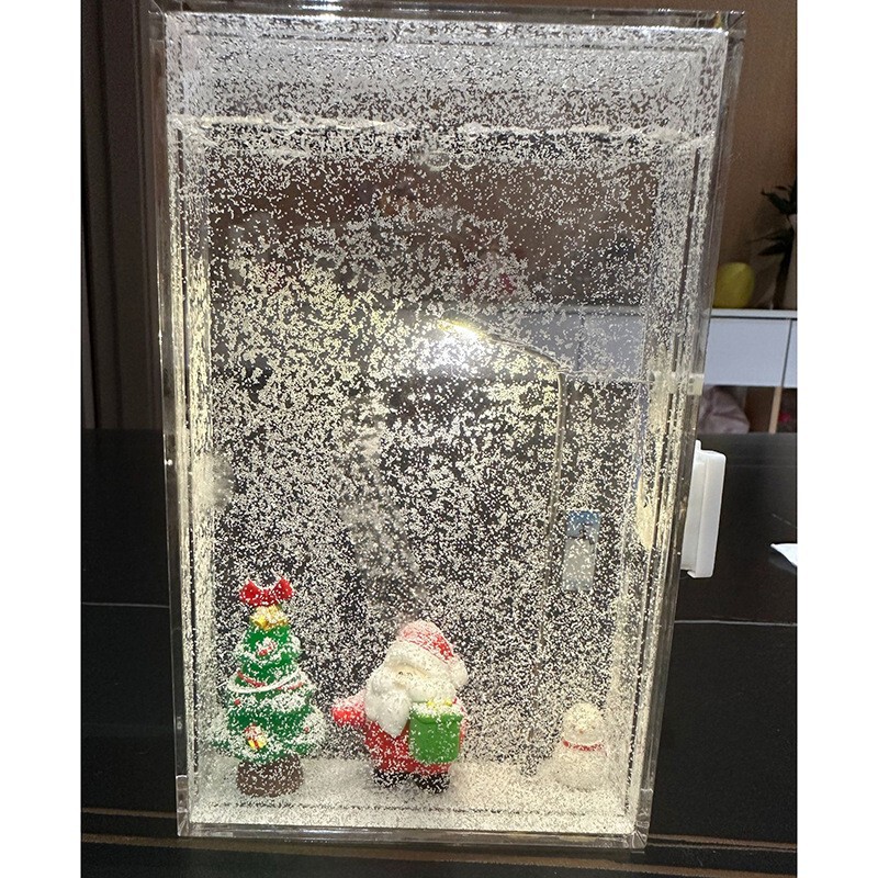 2025 wedding gift snow night couple flow hemp night light Christmas snow street lamp handmade diy material bag