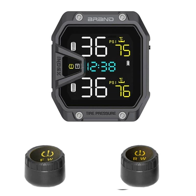Wired Non-Rechargeable Ultra-Low Power Consumption Motorcycle Tire Pressure Monitor Motorcycle Tire Pressure Monitoring Tpms Tire (Tire pressure monitoring system) - external-metal-bracket