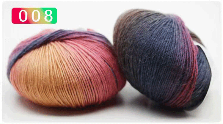 Sección teñido Arco Iris hilo de lana pura color degradado música puntaje medio grueso palo aguja gancho chal sombrero bufanda lana