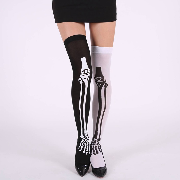 Calcetines de Halloween, esqueleto negro, calcetines de pascua, calcetines de sangre, calcetines de vampiro