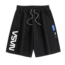 NASA男士短裤夏季五分裤宽松运动外穿潮流中裤休闲直筒潮牌针织裤