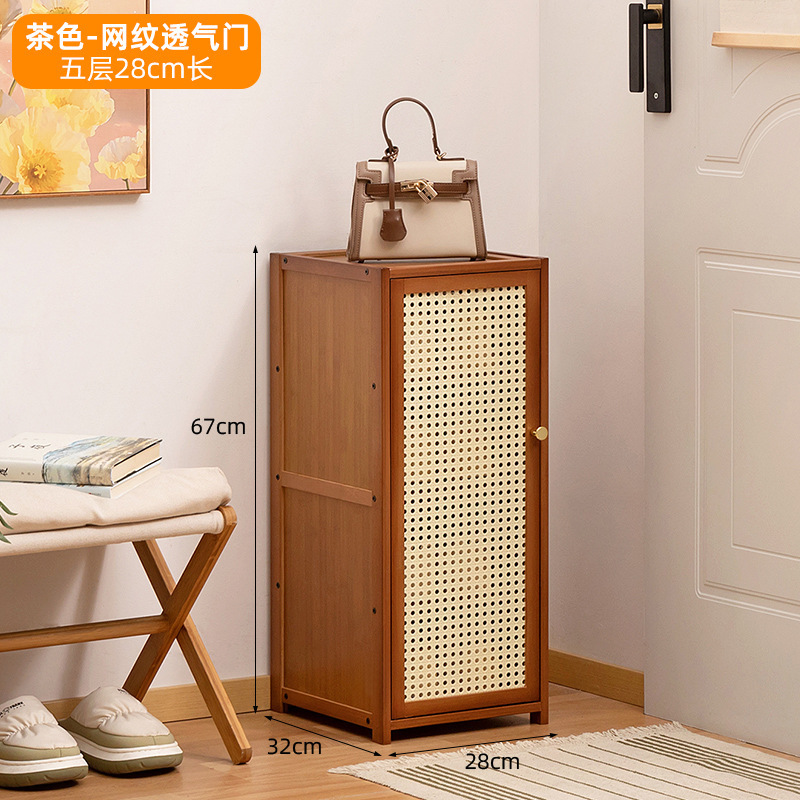 玄関靴キャビネット、背の高い垂直玄関キャビネット、屋外廊下用の非常に狭い家庭用靴ラック、ドア付き多層|undefined