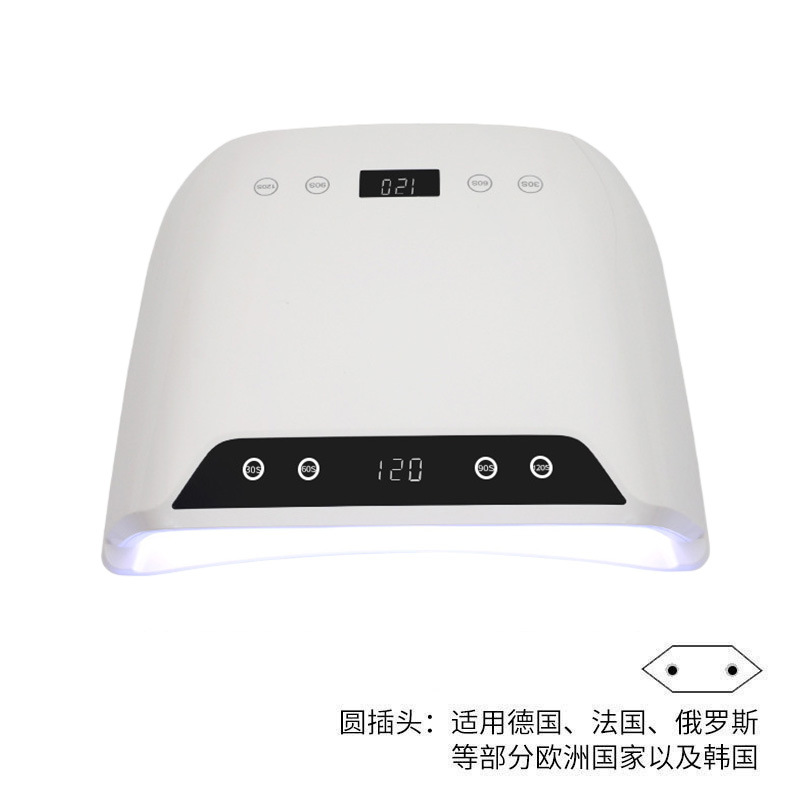 Lámpara de manicura de alta potencia 72 lámparas de gran capacidad de manicura horneado lámpara led luz de terapia de secado rápido máquina de terapia de manicura transfronteriza