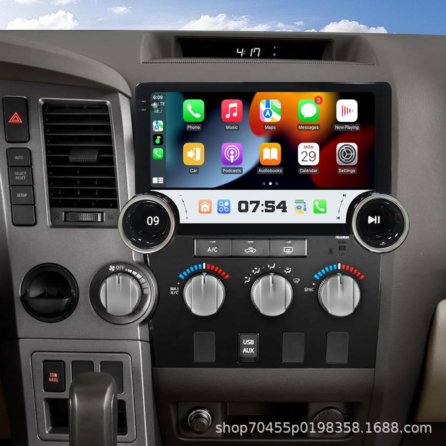 适用于丰田坦途 红杉 Tundra Sequoia 车载双旋钮大屏导航carplay