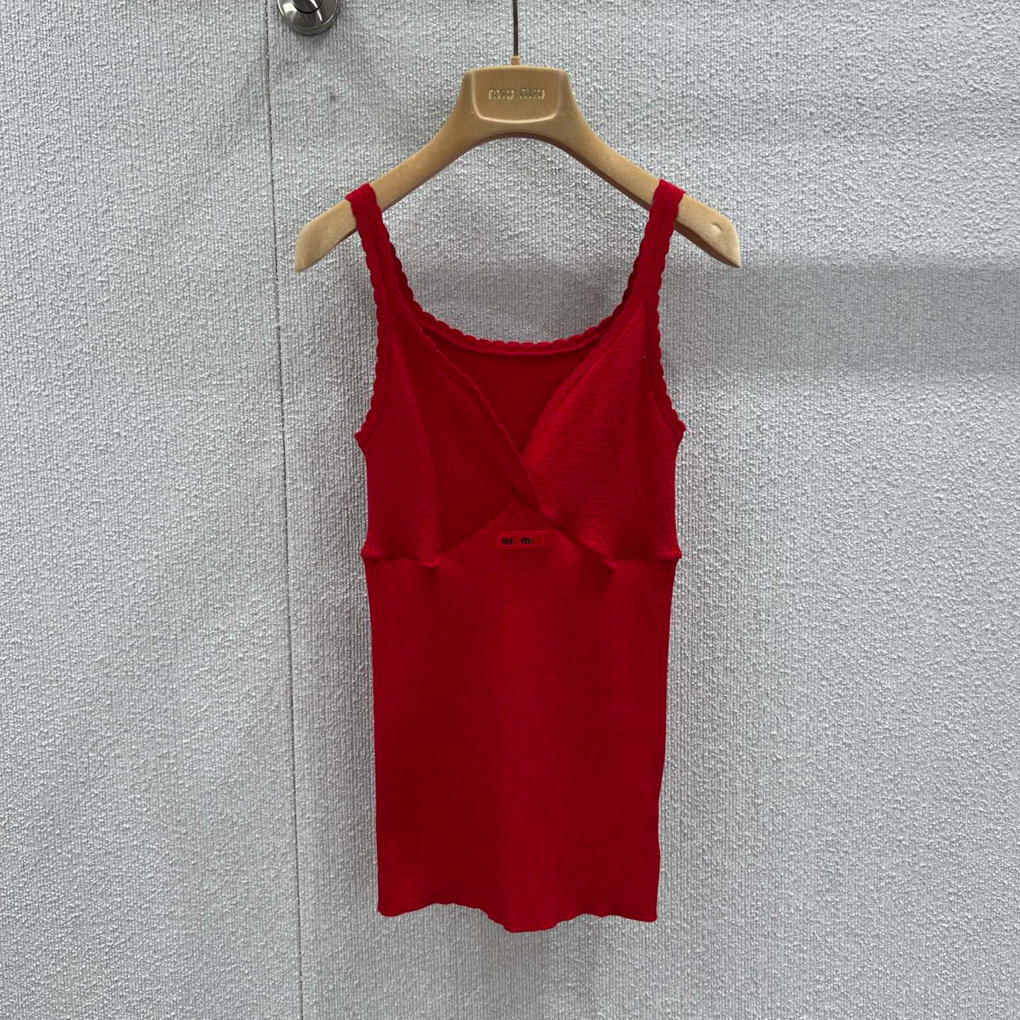 MIU系「深圳南油」蕾丝边针织背心减龄百搭显瘦款式单穿叠穿春夏