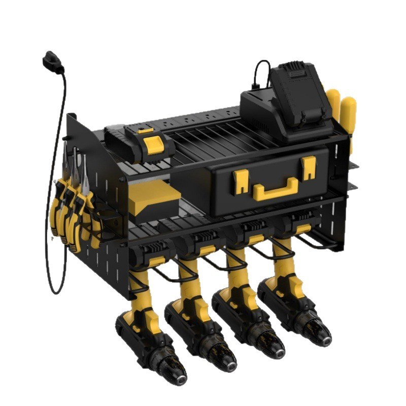 Upgraded Heavy-Duty Wall-Mounted Power Tool Storage Rack Handheld Electric Drill Storage Rack Floating Tool Storage Storage Rack