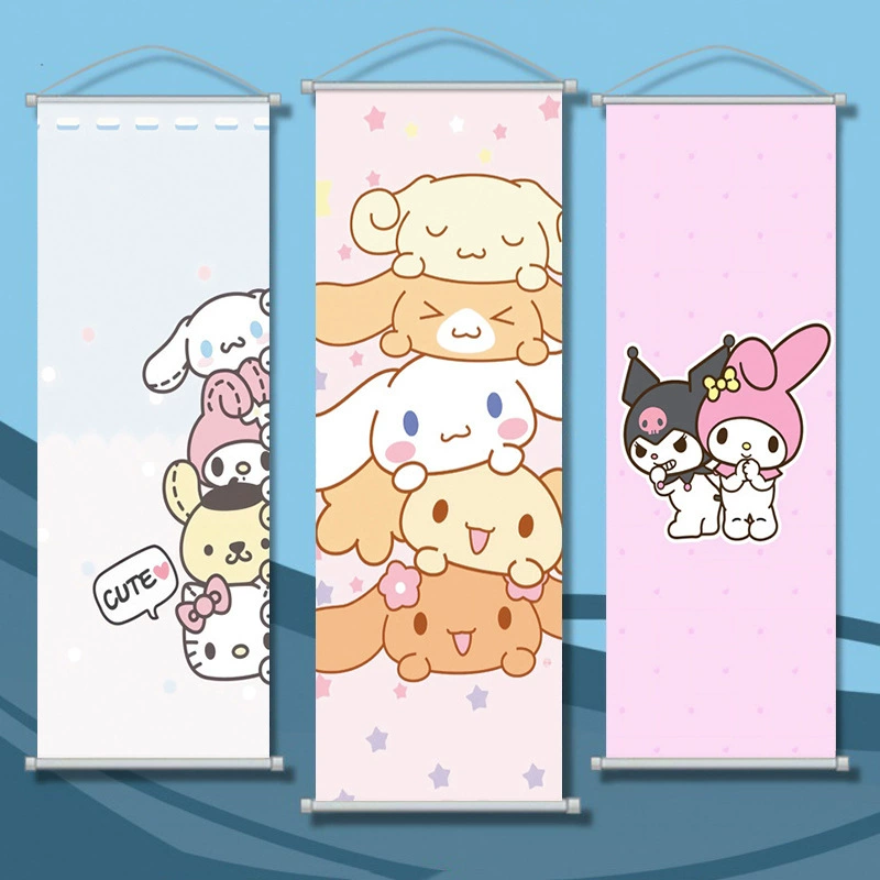 Аниме-мультфильм Sanrio серия Jade Guogou Kuromi Mertoti длинная подвесная картина на стену