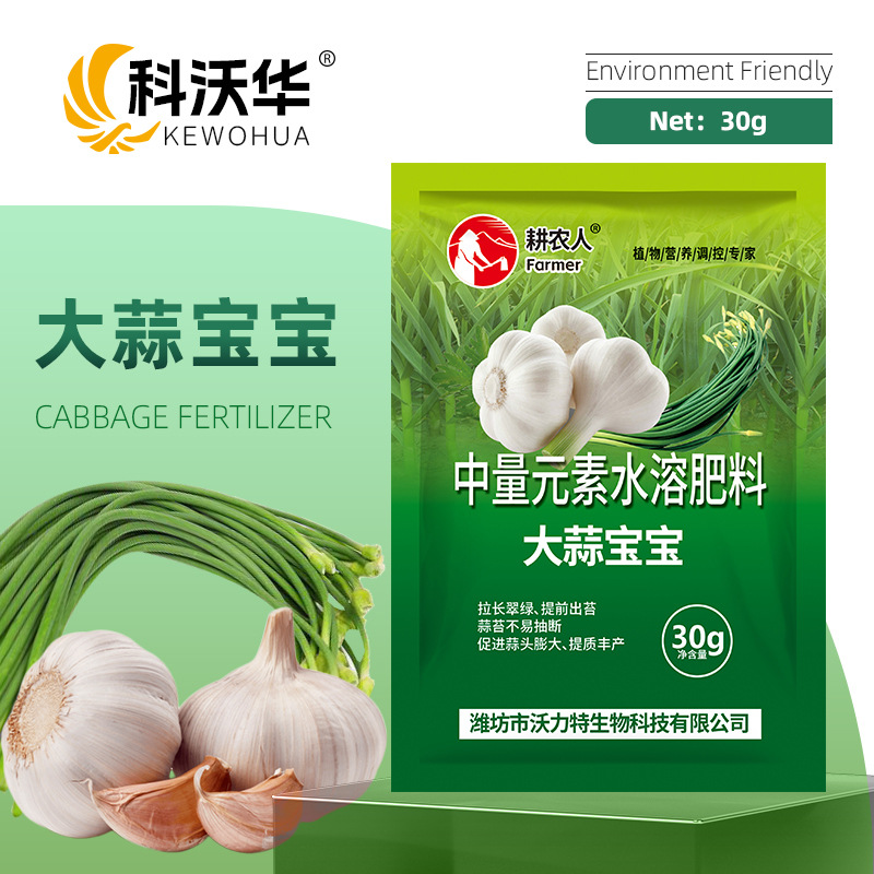 科沃华大蒜宝宝返青抽苔肥出苔齐生根壮苗防干尖黄叶水溶叶面肥料