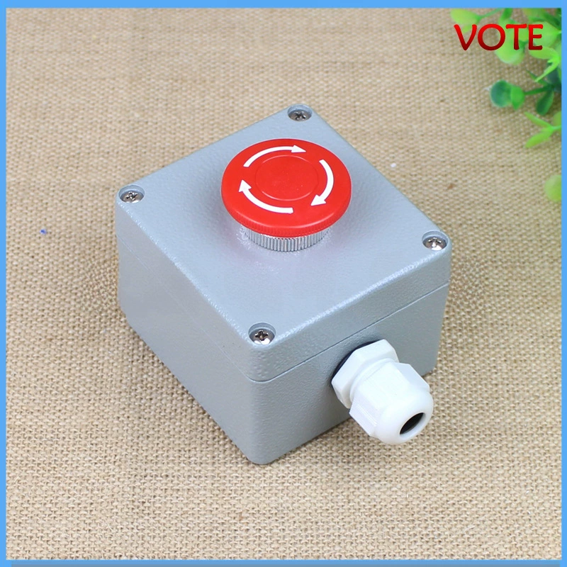 Button box XAL-B01 control box 1 hole control button box waterproof box emergency stop switch box