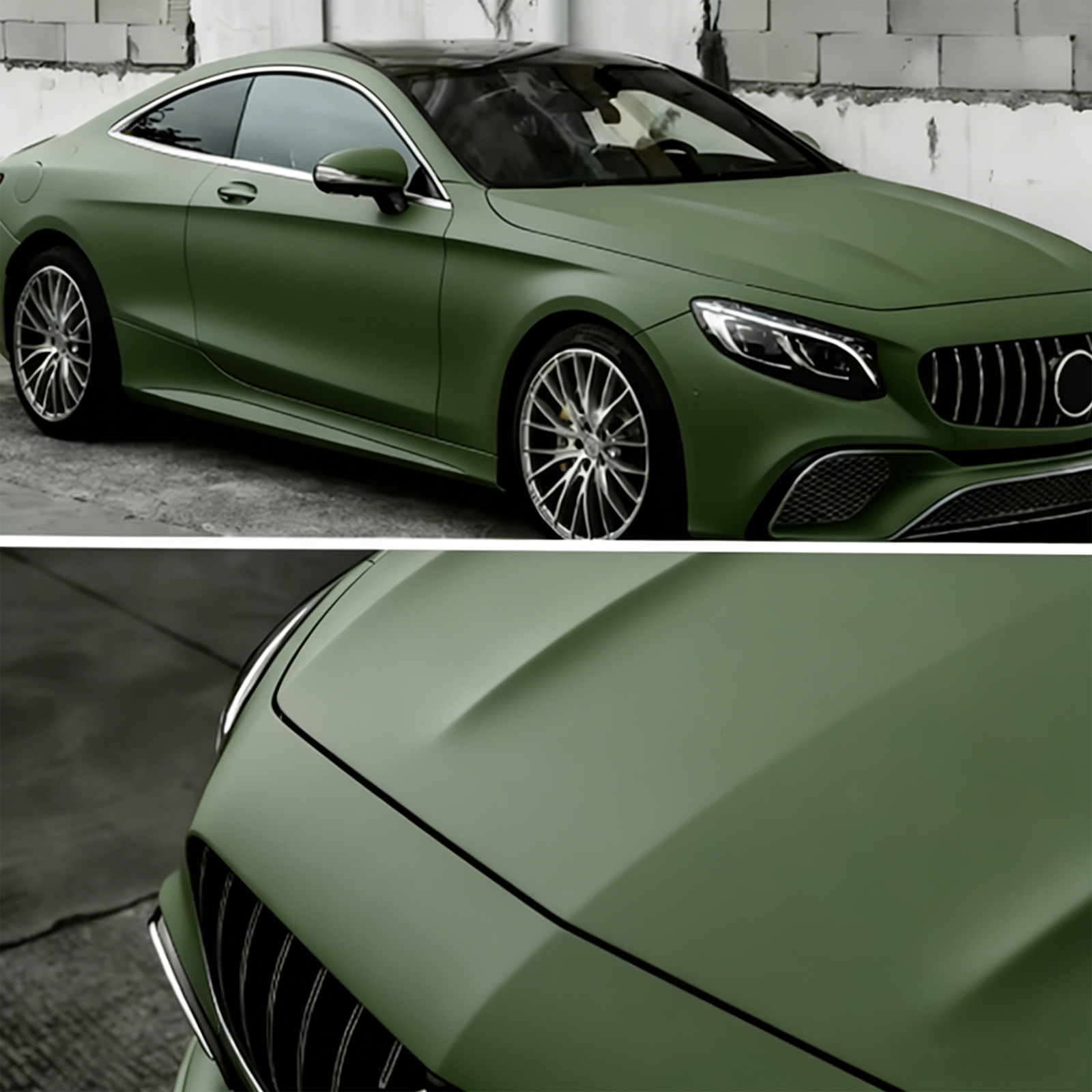 Cross-Border Supply of High-Quality Tpu Color-Changing Film Ppf Satin Military Green Car Paint Protection Film Anti-Scratch Self-Healing