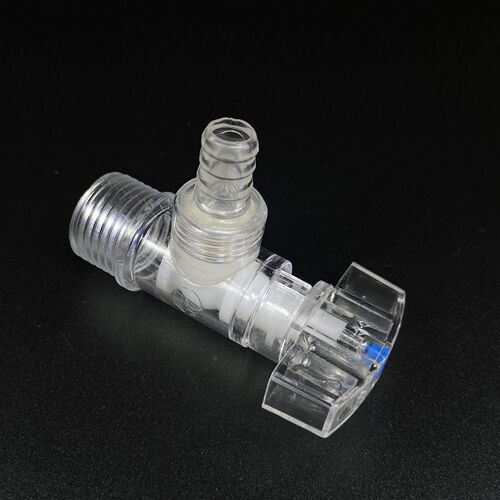 4-inch plastic transparent PC with mouth triangle valve air outlet triangle valve tower head air nozzle angle valve shower angle valve