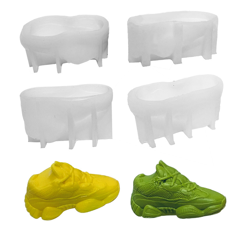 Creativo 3D zapatilla silicona vela molde DIY hecho a mano AJ zapatos aceite rojo olla caliente material de base