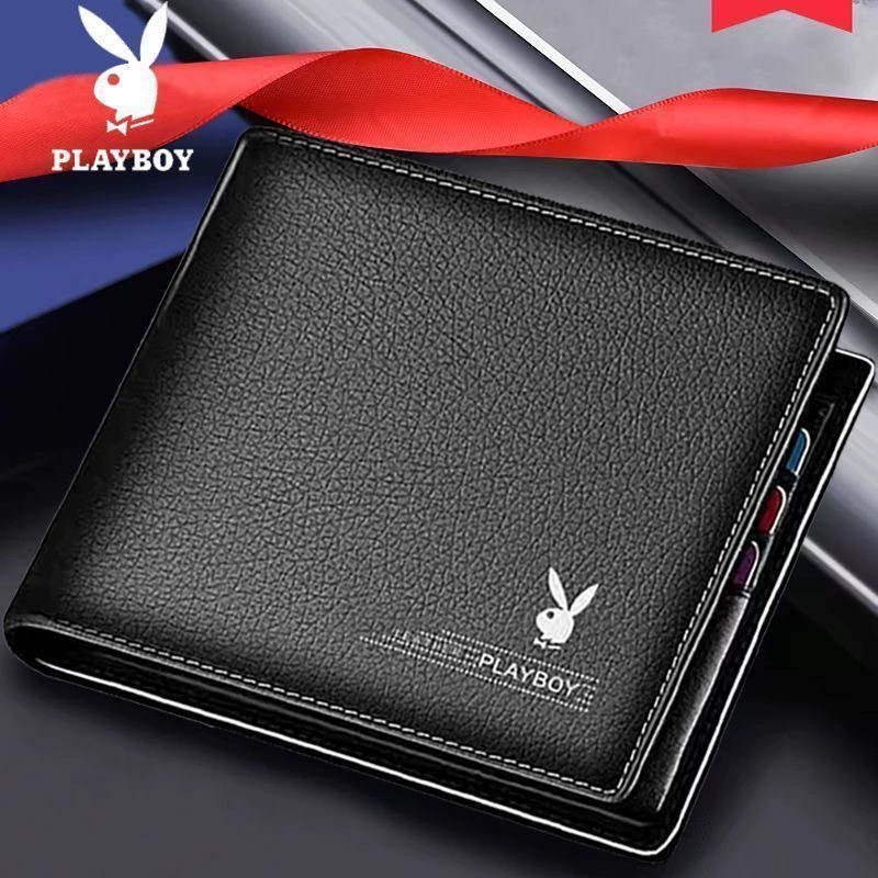 花花公子 Men's short thin wallet for students